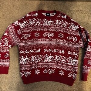 Kith KITHmas Santa Crewneck Red Christmas Holiday Sweater XL